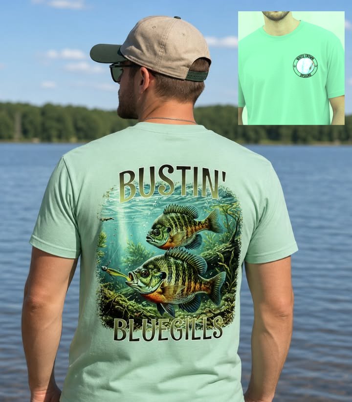 Bustin' Bluegills short sleeve shirt